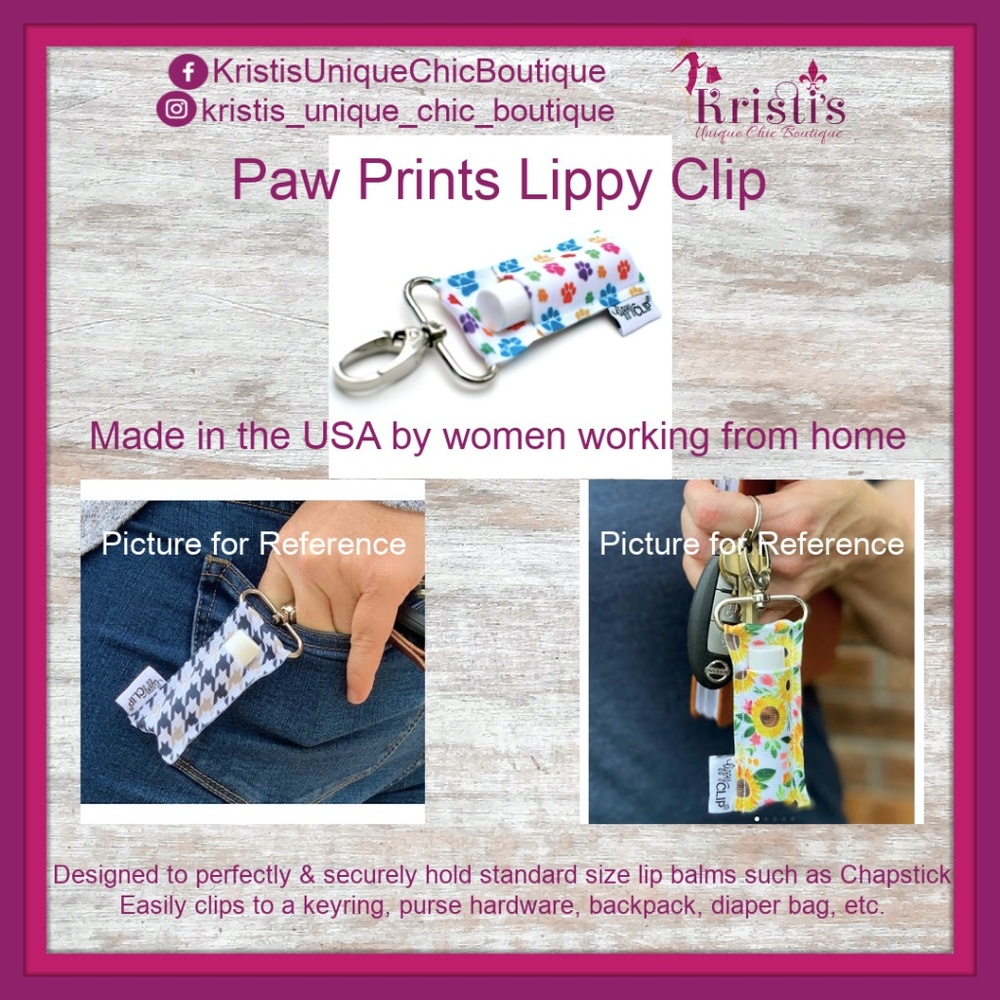 COPY - Paw Prints Lippy Clip